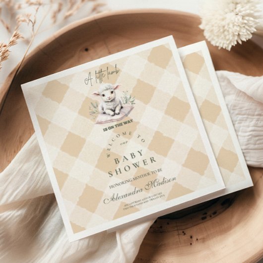 Een klein lammetje Baby shower Servet
