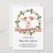 Een klein lammetje is op weg Baby shower Kaart (Voorkant)