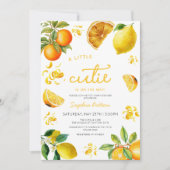 een klein lief aquarel oranje citrus citroen kaart (Voorkant)