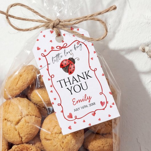 Een Klein Liefdeskever Bedankt Cadeaulabel