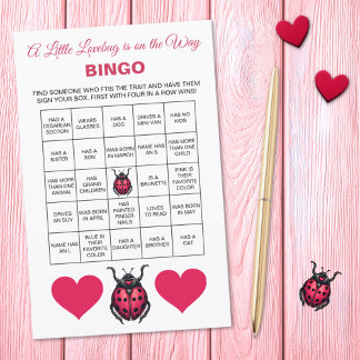 Een Klein Liefdeswurm Is Op Weg Baby Shower Bingo