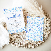 Een klein liefje Blue Valentijn Baby shower Kaart