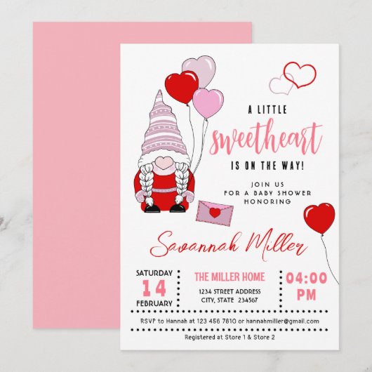 Een klein liefje Gnome Baby shower Kaart (Voorkant / Achterkant)