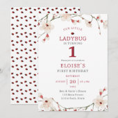 Een klein lieveheersbeestje baby meisje eerste ver kaart (Voorkant / Achterkant)