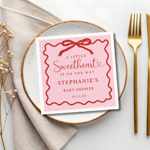 Een klein lieverdje is op komst Meisje Baby Shower Servet