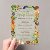 Een Klein Lokaal Geteeld Baby'tje Is Op Komst Fees Acryl Uitnodigingen (Insitu (Draagbaar))