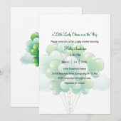 Een Klein Lucky Charm is op Weg Uitnodiging (Voorkant / Achterkant)