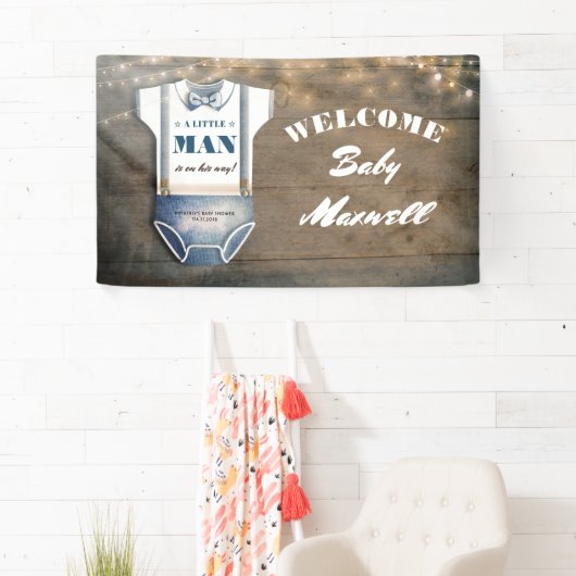 Een klein Man | BABY SHOWER | Baby Boy Spandoek (Insitu)