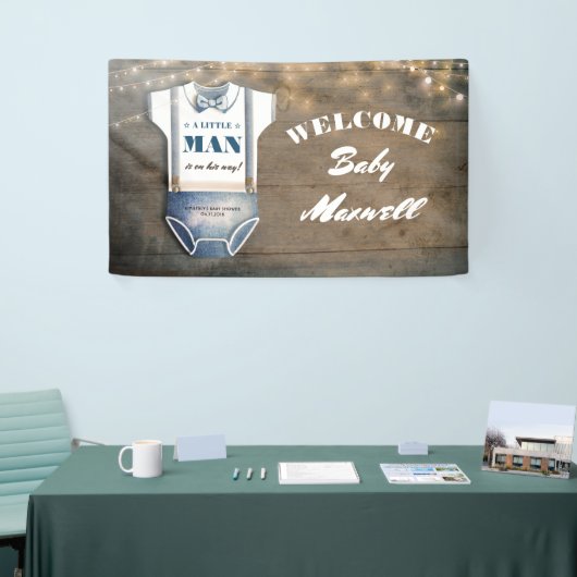 Een klein Man | BABY SHOWER | Baby Boy Spandoek (Beurs)
