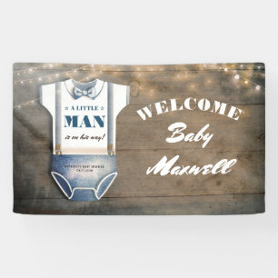 Een klein Man   BABY SHOWER   Baby Boy Spandoek