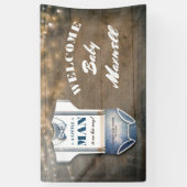 Een klein Man | BABY SHOWER | Baby Boy Spandoek (Verticaal)