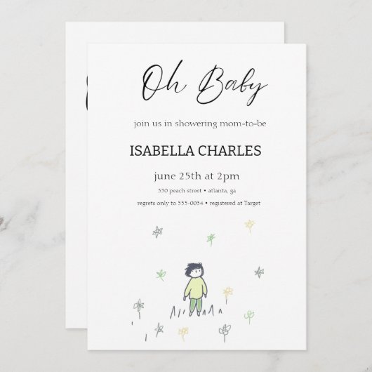 Een klein Man is onderweg Kaart (Voorkant / Achterkant)