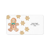 Een klein man is onderweg! Kerstkoekjes Etiket (Voorkant)