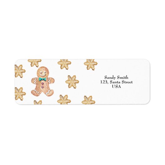 Een klein man is onderweg! Kerstkoekjes Etiket (Voorkant)