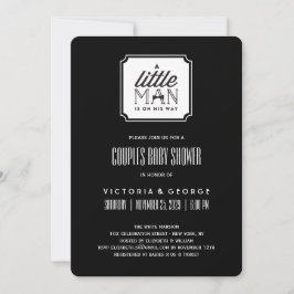 Een klein Man is onderweg koppels jongen Baby show Kaart