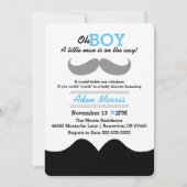 Een klein man is onderweg naar het baby shower kaart (Voorkant)