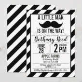 Een klein Man is onderweg naar het Baby shower Uit Kaart (Voorkant / Achterkant)
