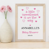 Een klein meisje Baby shower Welkom Poster