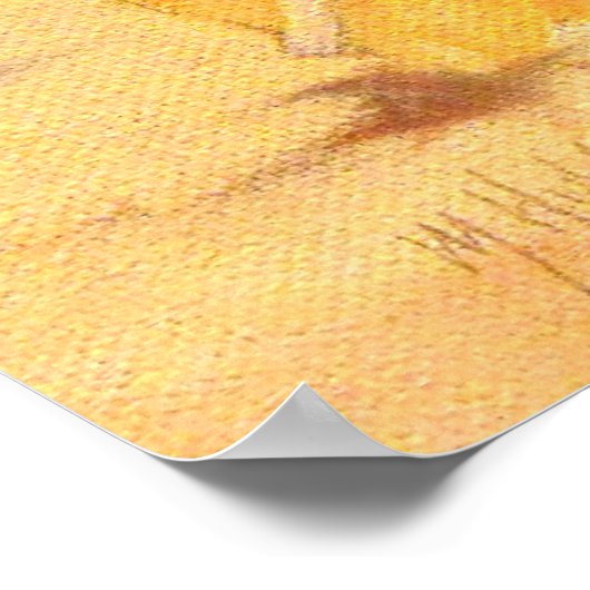 Een klein meisje dat zand speelt poster (Hoek)