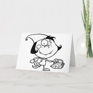 Een klein meisje gaat op een picknick Wenskaarten Kaart