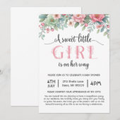 Een klein meisje is op weg naar het Baby shower Kaart (Voorkant / Achterkant)