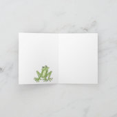 Een klein meisje met een blanco briefkaart (Binnen)