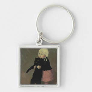 Een klein meisje met een kat, 1889 sleutelhanger