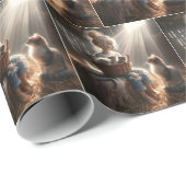 Een klein meisje met een mand van Kittens Cadeaupapier (Rol Hoek)