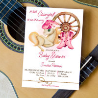 Een klein meisje op weg naar paarden baby shower