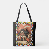 Een klein meisje rent voor een huis tote bag (Achterkant)