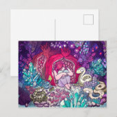 Een klein meisje verstopt in een granaatappel briefkaart (Voorkant / Achterkant)