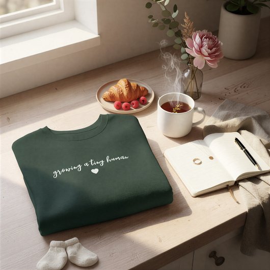 "een klein mensje opvoeden" schattige zwangerschap trui