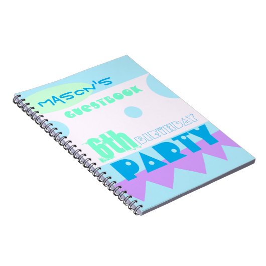 Een klein Monster 6e Birthday Party-Guestbook Notitieboek (Rechterzijde)