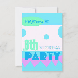 Een klein monster 6e verjaardag uitnodiging