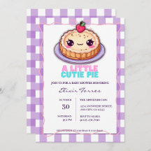 Een Klein Mopne Baby'tje Kawaii Paarse Geruite Bab