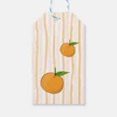 Een klein moppie grillige citrus baby shower favor cadeaulabel (Achterkant)