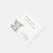 Een klein olifant eenvoudig script Baby shower Servet (Hoek)