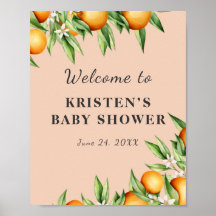 Een klein Oranje Baby shower van de Kleur van Cuti