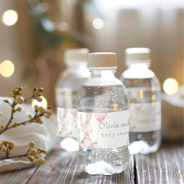 Een klein paashaas baby shower waterfles etiket