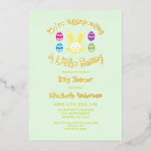 Een klein paaspaasBaby shower Folie Uitnodiging (Voorkant)