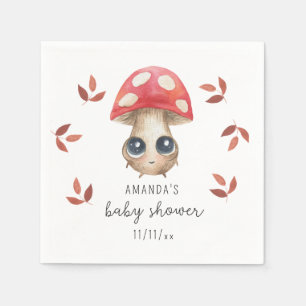 Een klein paddenstoeltje is op komst - Baby shower Servet