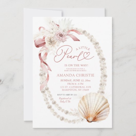 Een klein pareltje is onderweg naar het Baby showe Kaart (Voorkant)