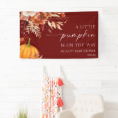 Een Klein Pompje Roestig Burgundy Bloemenkindercad Spandoek (Insitu)