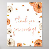 Een klein pompoen Baby shower Bedankt voor het kom Poster (Voorkant)