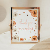 Een klein pompoen Baby shower Bedankt voor het kom Poster