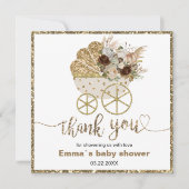 Een klein pompoen Baby shower dank u (Voorkant)