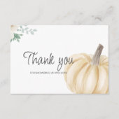 Een klein pompoen Baby shower dank u kaart (Voorkant)