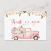 Een klein pompoen Baby shower dank u kaart (Voorkant)