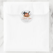 Een klein pompoen Baby shower Dank u Ronde Sticker (Tas)