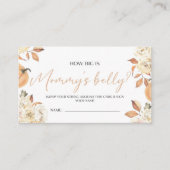 Een klein pompoen Baby shower hoe groot is haar bu Informatiekaartje (Voorkant)